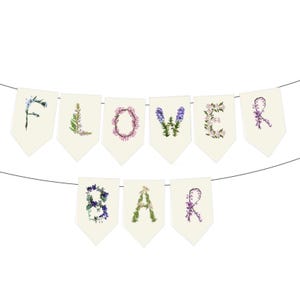 Flower Bar Hanging Banner - Bloom Bar Sign for make your own bouquet - DIY Comes unstrung