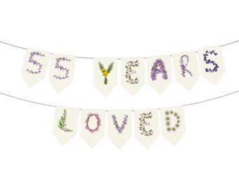 Beach I'm 55 Geburtstags-Banner – Sommer, Strand, Tropisches Design | Gold & Grün Glitzer | Für Party-Deko
