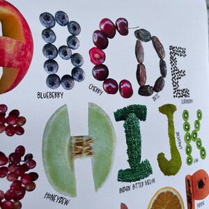 Fruit Alphabet Poster - Educational Nursery Wall Art - ABC Learning ...
