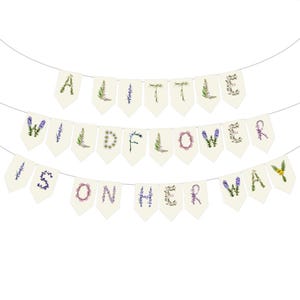 A Little Wildflower is on her Way - Baby Shower or Birthday Banner - DIY Unstrung Banner