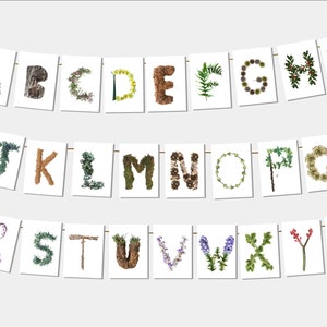 Nature Alphabet Letters - Printable Earth Day Theme