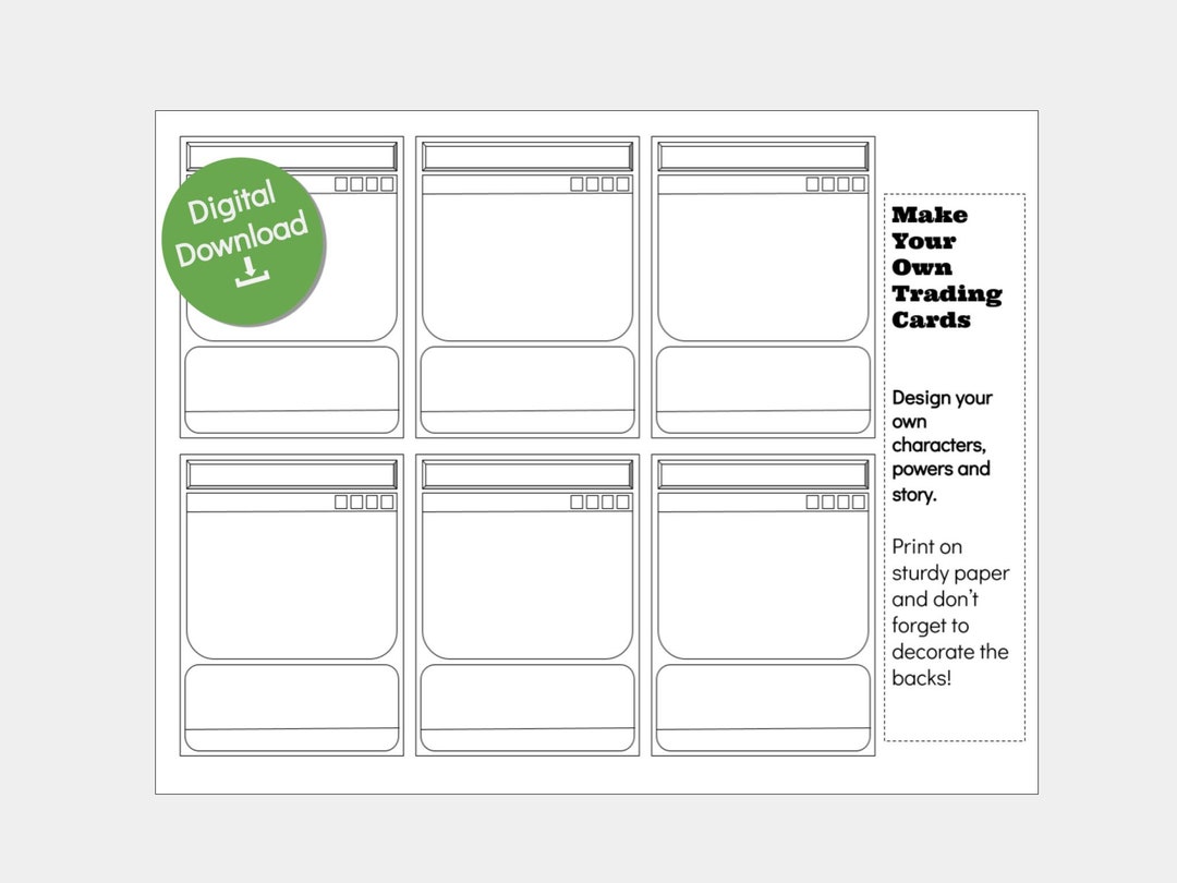 Trading Card Template Make Your Own Trading Cards Trading Card Trading Card Template Make Your Own Trading Cards Trading Card