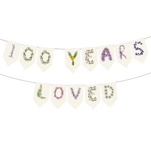 Happy 100th Birthday Banner -  100 Years Loved Paper Garland - 100th Party Decor - DIY Unstrung
