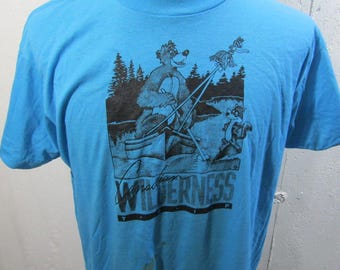 Vintage 80s Canadian Wilderness Trip Bear T-Shirt  Men's XL Single Stitch Tee