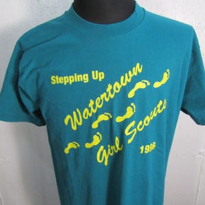 Vintage 1996 Single Stitch Girl Scouts Stepping Up T-Shirt Adult Size XL USA image 1