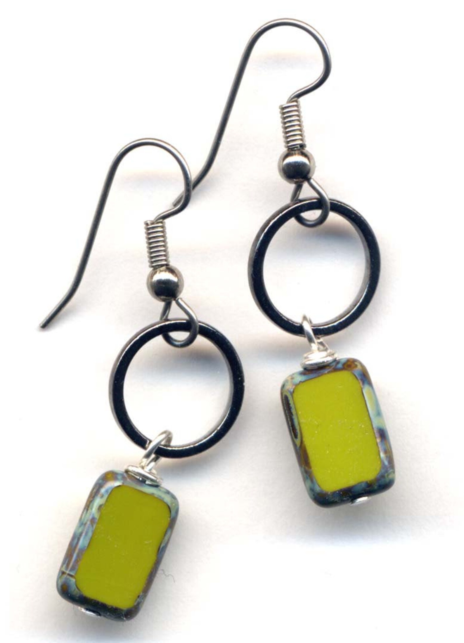 Olive Green Earrings Surgical Steel Earrings Avocado Green Etsy