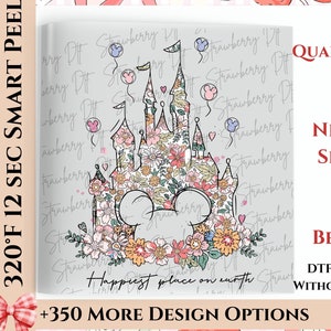 Happiest Place On Earth Transfer, Disney Ready To Press, Mickey Mouse Heat Transfer, Most Magical Place DTF, Disneyland DTF Transfer