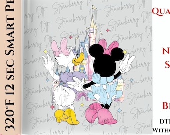 Minnie y Daisy (DTF), Transferencia de DTF de Chicas Solo Quieren Divertirse, Disney Minnie Daisy Chicas Solo Leer para Prensa, Disney Friends (DTF), Viaje de Chicas (DTF)
