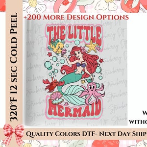 Disney Princess Ariel Dtf, Magic Kingdom Princess Dtf, Retro The Little Mermaid Dtf, Disneyland Dtf, Girls Trip Dtf Transfer, Disney Vacay