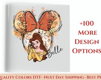 Disney Princess Dtf, Watercolor Bella Dtf Transfers, Best Day Ever Ready To Press, Disney Girls Trip DTF Transfer, Heat Press Transfer