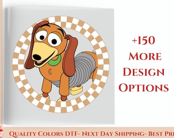 Disney Checkered Toy Story DTF Transfer, Toy Story Ready To Press, Disneyworld Full Color DTF Print, Heat Press Transfers, Cold Peel Dtf