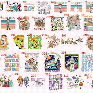 Retro Toy Story Character Dtf Transfer Print, Toy Story Woody Ready To Press, Buzzyear Toy Story Dtf, Disney Slinky Dtf, Jessie Heat Trans image 7
