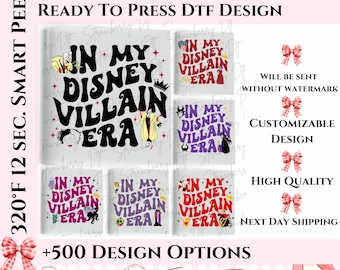 In My Disney Villain Era DTF Transfer, Disney Custom Villain DTF, Evil Queen DTF Transfers, Disney Villains Ready To Press, Evil Queen .