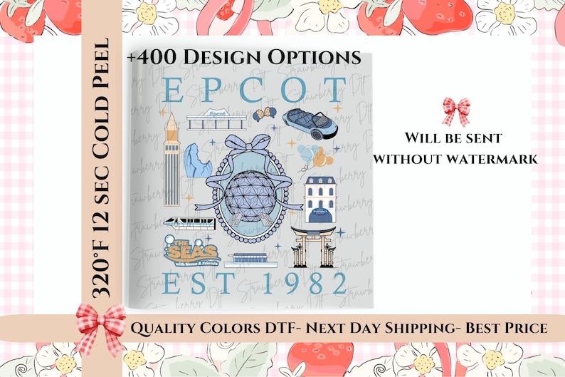 Retro Epcot Est 1982 Dtf, Coquette Epcot Dtf, Retro Disney Epcot Dtf ...
