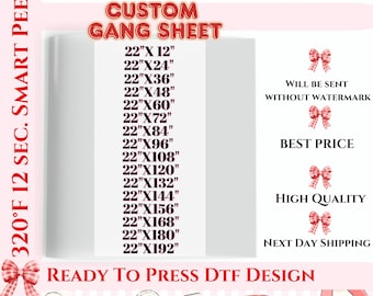 DTF Gang Sheet, Custom DTF Transfers, Wholesale Gang, Bulk DTF Sheets, Ready To Press, Direct to Film Transfer, Dtf Sublimation
