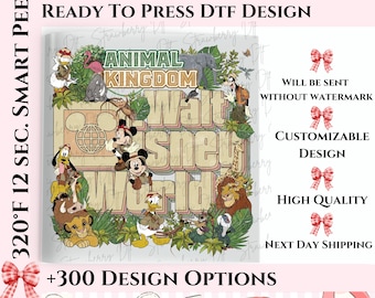 Safari Walt Disney World Dtf, Retro Animal Kingdom Dtf Print, 2026 Disney Safari Dtf Transfers,  Ready to Press, Customizable DTF Print