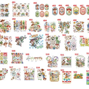 Puede incluir: Una colecci&oacute;n de pegatinas y calcoman&iacute;as coloridas con personajes de la pel&iacute;cula animada Toy Story. Los dise&ntilde;os incluyen a Woody, Buzz Lightyear y otros personajes queridos.