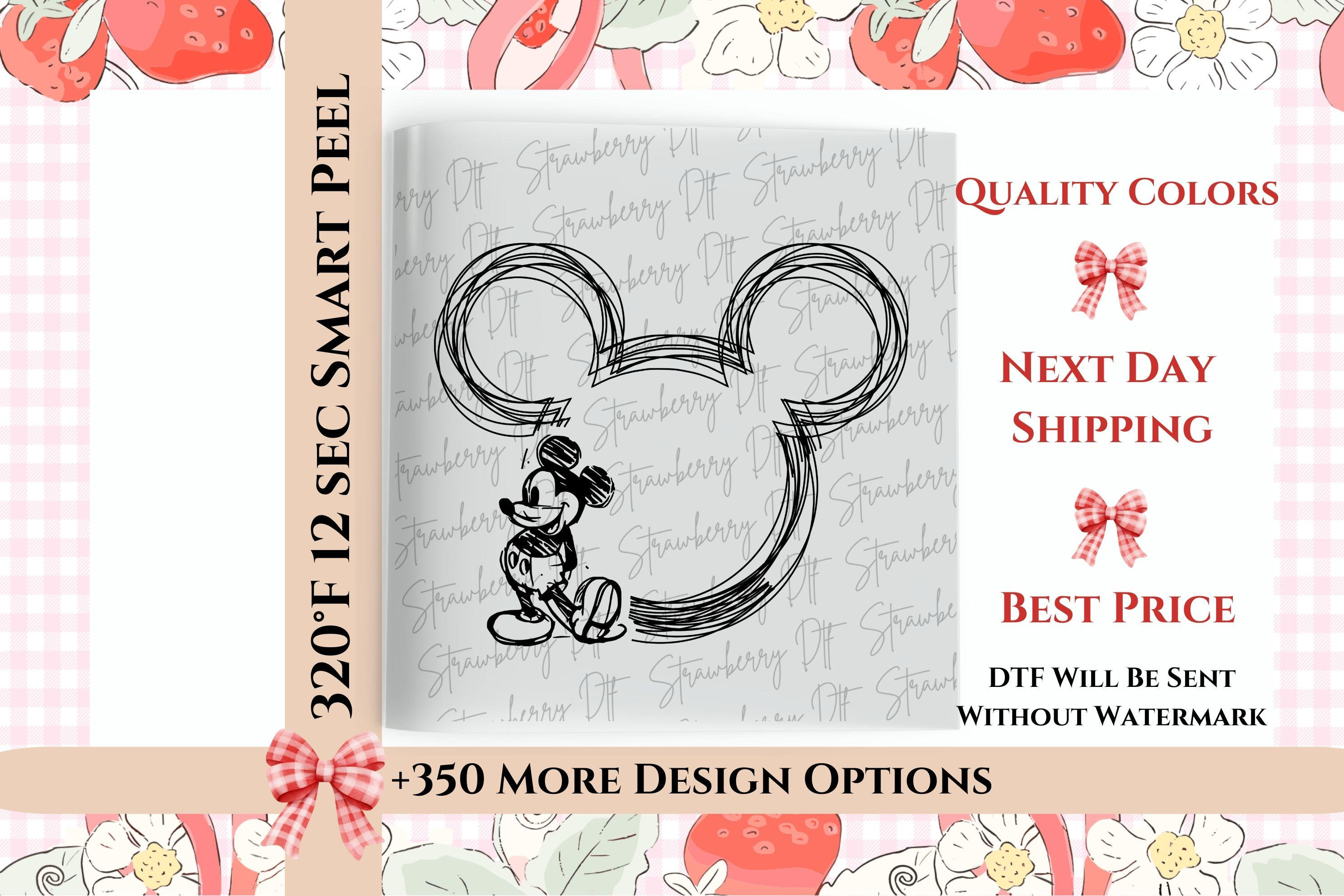 Mickey and Minnie Mouse DTF Transfer, Disney Ready To Press, Disney Ears Transfer, WDW Disneyland Couple Family Custom Matching DTF