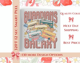 Retro Guardians Galaxy Star Wars DTF Transfer, Disneyworld Ready To Press, Full Color DTF Print, Disneyland Heat Press DTF, Cold Peel Dtf.
