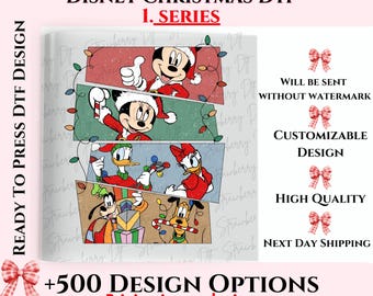 Disney Merry Christmas DTF Transfer, Disney Christmas Ready To Press, Disney Christmas Heat Transfer, Christmas High Quality, DTF Gang Sheet