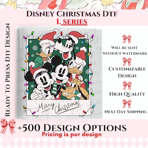 Disney Merry Christmas DTF Transfer, Disney Christmas Ready To Press, Disney Christmas Heat Transfer, Christmas High Quality, DTF Gang Sheet