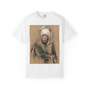 Historical Figure Art T-Shirt, Vintage Clothing, Unisex Apparel, Museum-Style Tee, Perfect Gift for Art Lovers