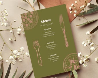 Whimsical Dinner Menu Template