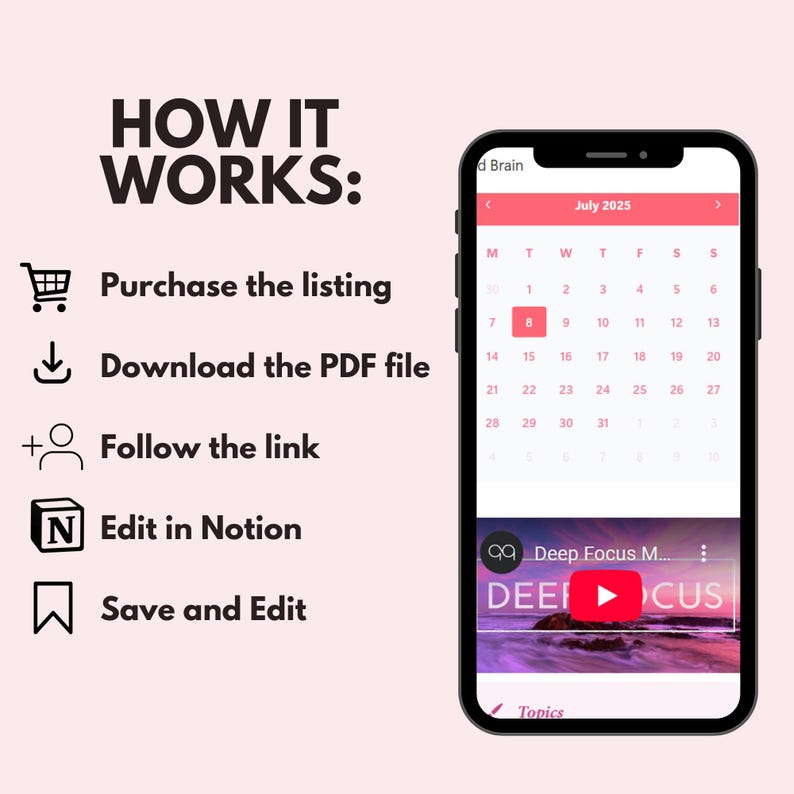 “Pink ADHD Life Planner Template in Google Sheets for Women”
“Digital Budget Tracker and Daily Planner Spreadsheet”
“Notion Template with Second Brain Layout and Habit Tracking”
“Editable Google Sheets Task and Goal Planning System”
“ADHD-Friendly Digital Planner with Pink Aesthetic”
“Productivity and Life Management Planner for Neurodivergent Creators”