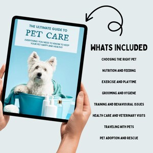 Ultimate Pet Care Guide eBook - Dog, Cat & Small Pet Care Tips, Health Grooming Training Advice, Digital Download