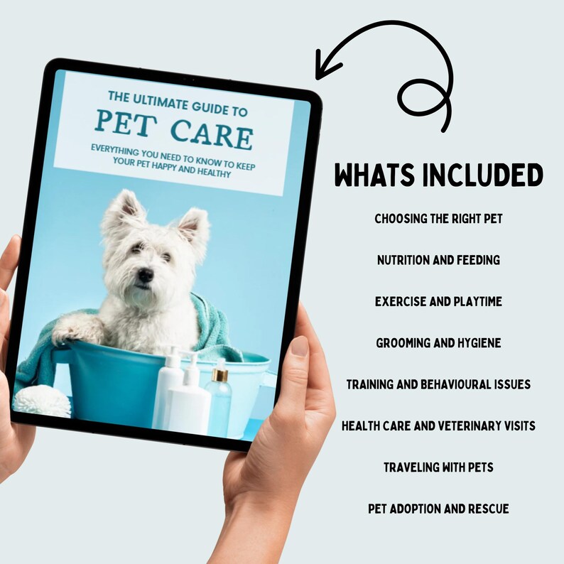 Ultimate Pet Care Guide eBook - Dog, Cat & Small Pet Care Tips, Health Grooming Training Advice, Digital Download