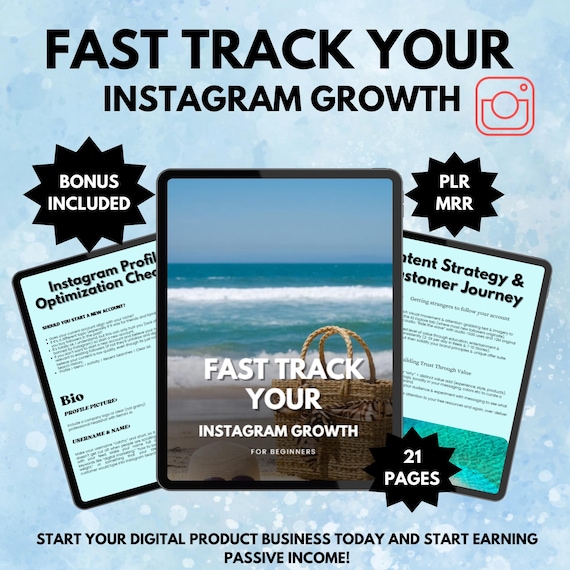 Instagram Growth Guide - Reels Strategy, Social Media Marketing (PLR & MRR)
