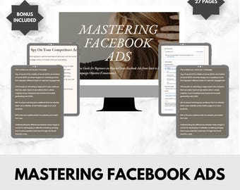 Facebook Ads Mastery eBook - Beginners Guide, PLR & MRR (Digital Download)