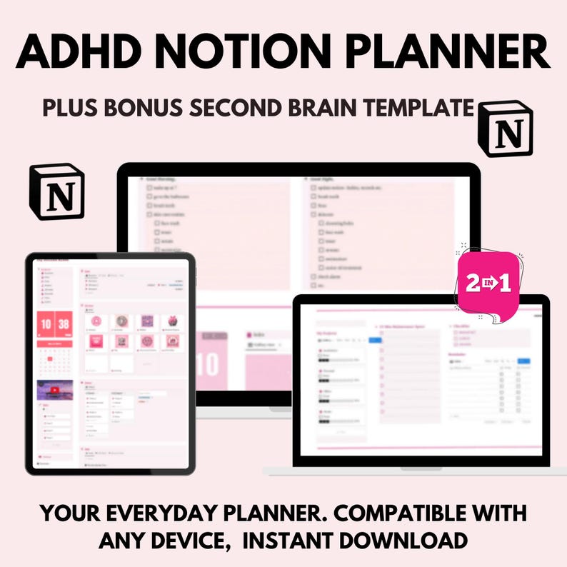 “Pink ADHD Life Planner Template in Google Sheets for Women”
“Digital Budget Tracker and Daily Planner Spreadsheet”
“Notion Template with Second Brain Layout and Habit Tracking”
“Editable Google Sheets Task and Goal Planning System”
“ADHD-Friendly Digital Planner with Pink Aesthetic”
“Productivity and Life Management Planner for Neurodivergent Creators”