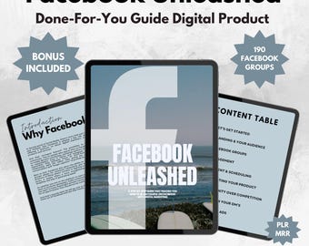 Facebook Marketing Guide: 190+ Groups, Master Resell Rights (Digital Download)