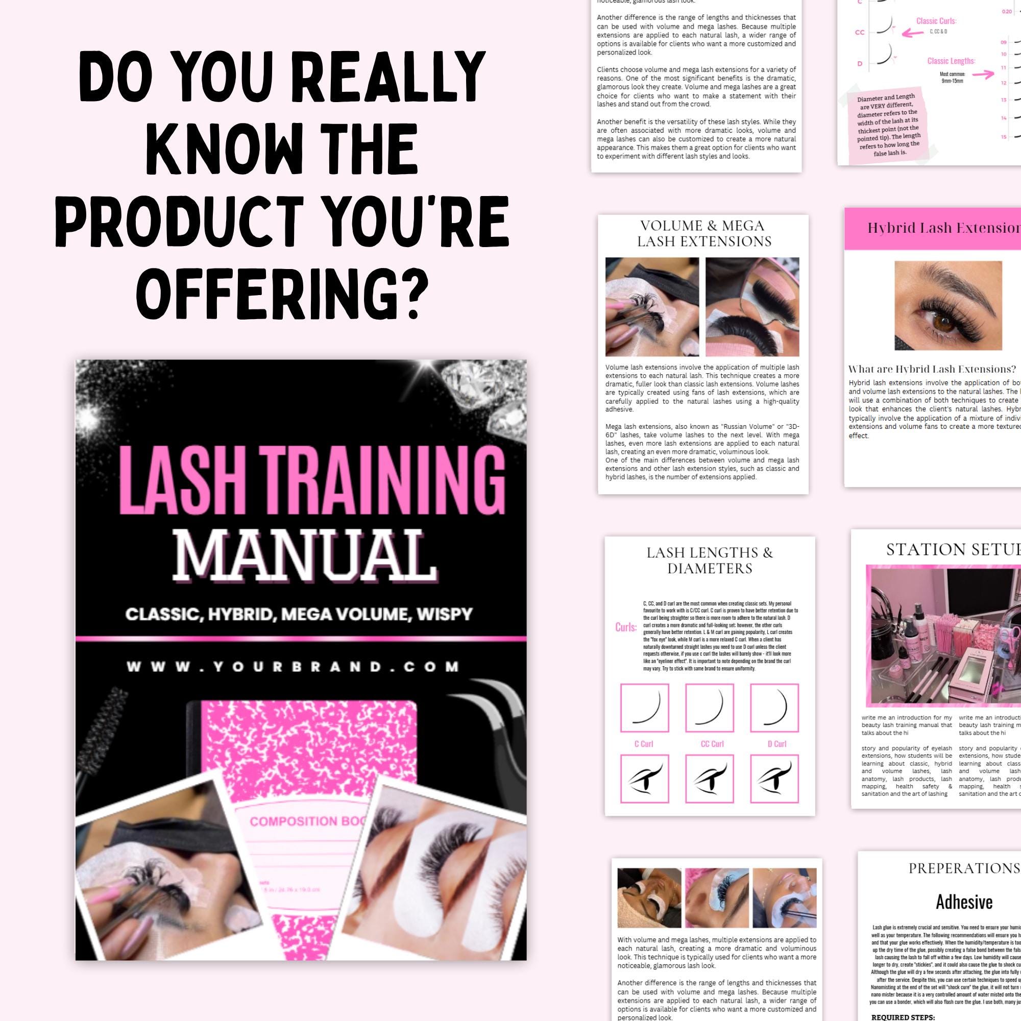 Lash Training Manual Guide - Eyelash Extension Business Ebook, Start a ...