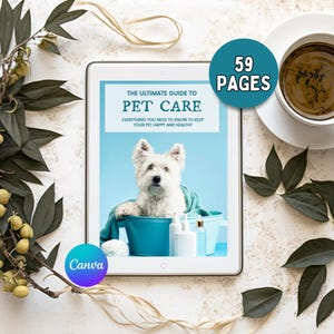 Ultimate Pet Care Guide eBook - Dog, Cat & Small Pet Care Tips, Health Grooming Training Advice, Digital Download