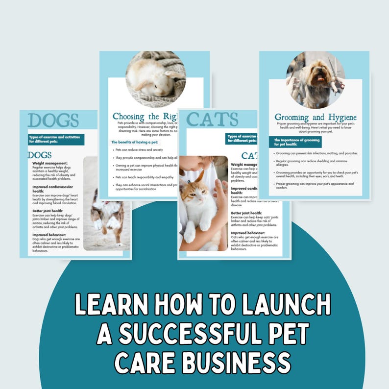Ultimate Pet Care Guide eBook - Dog, Cat & Small Pet Care Tips, Health Grooming Training Advice, Digital Download