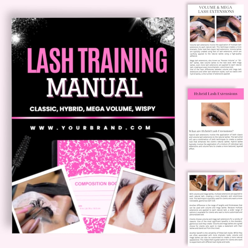 Lash Training Manual Guide - Eyelash Extension Business Ebook, Start a ...