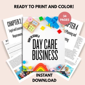 Editable Daycare Business Plan Template - Childcare Startup Strategy Framework, Preschool Business Outline Canva Template, Instant Download