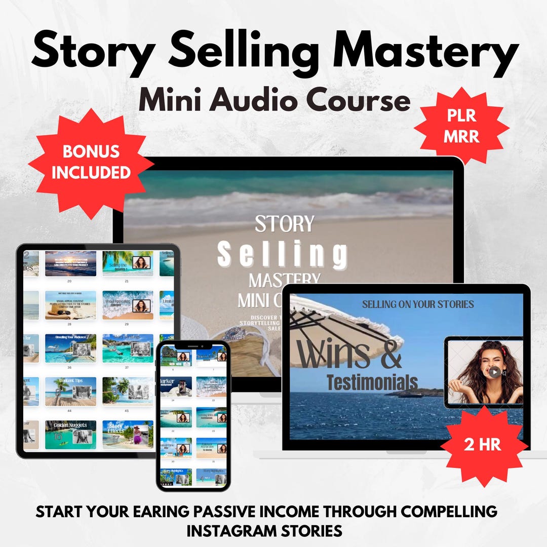 Selling Through Stories Mastery | Instagram Story Sales Course | PLR ...