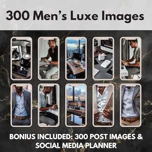 Men's Luxe Stock Photos - 300 Faceless Marketing Images (MRR/PLR)