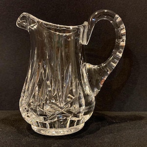 Vintage Cut Glass Crystal Pitcher Creamer