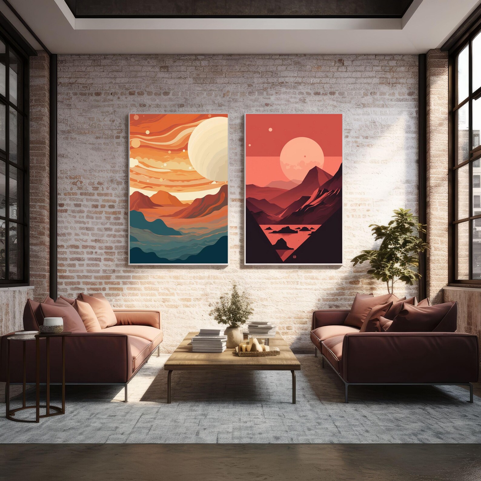 Retro Solar System Planets Set, Minimalist Digital Download, Set of 3 ...