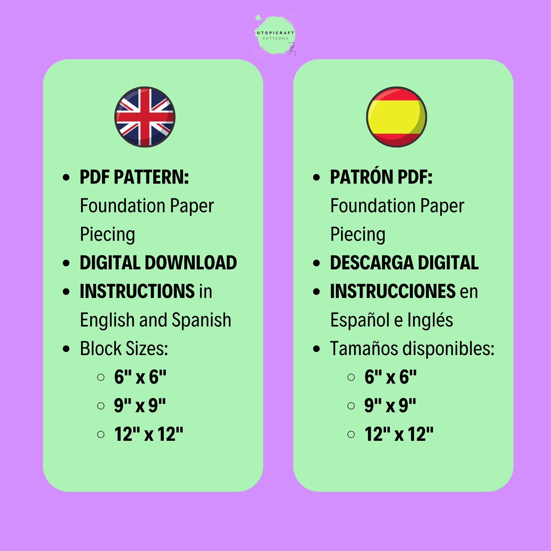 Pinball Pattern Paper Piecing | 80s Arcade FPP | Retro Style FPP ...