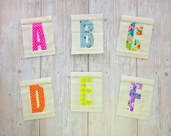 ALPHABET Pattern PDF Foundation Paper Piecing | FPP Uppercase Letter Quilting Blocks | Instant Download | Various Sizes
