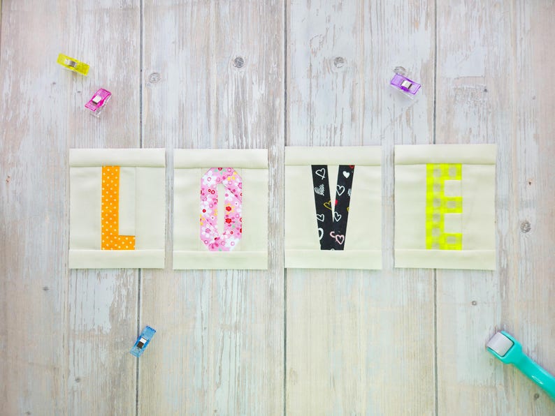 ALPHABET Pattern PDF Foundation Paper Piecing | FPP Uppercase Letter ...