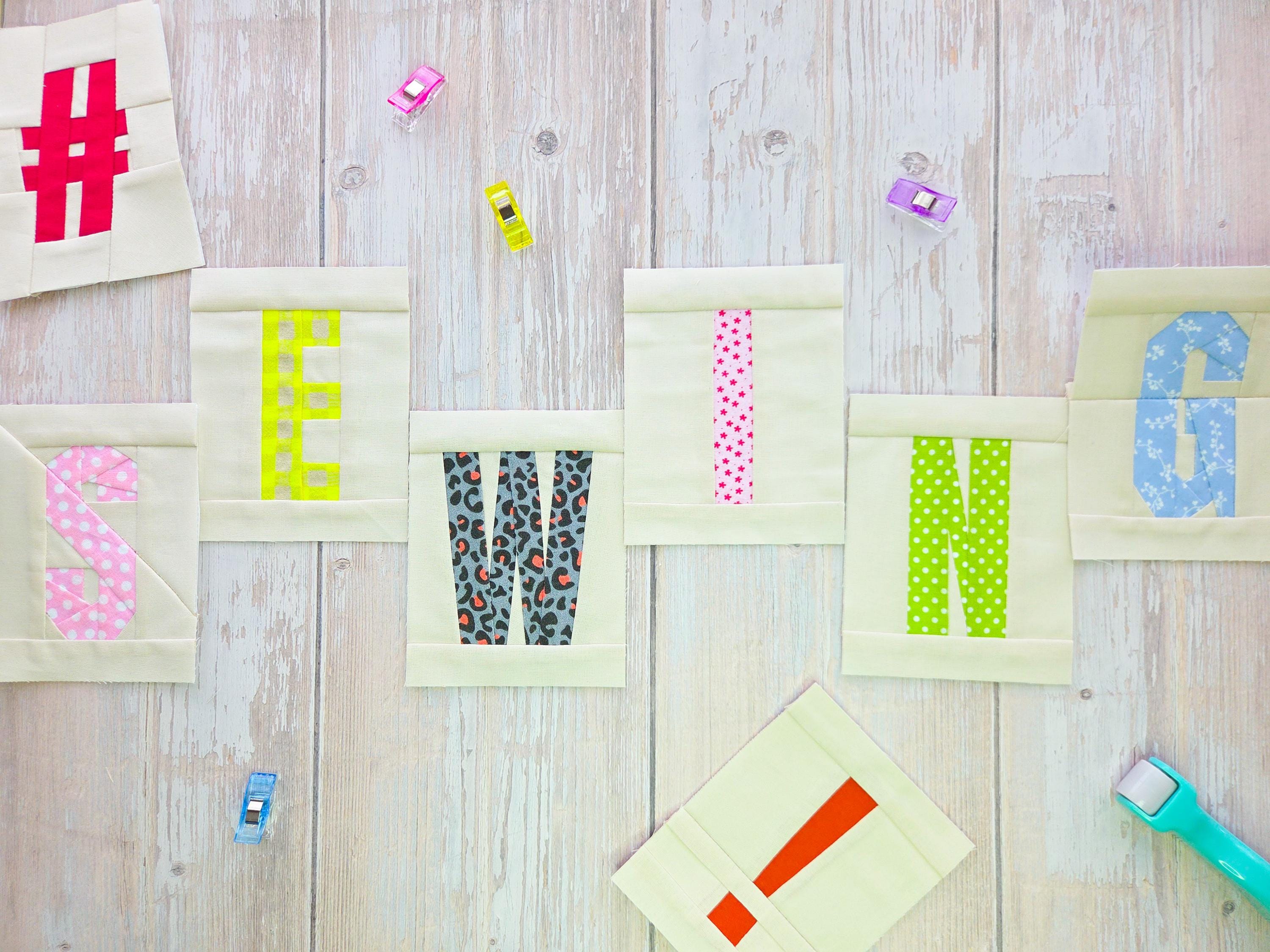 ALPHABET Pattern PDF Foundation Paper Piecing | FPP Uppercase Letter ...