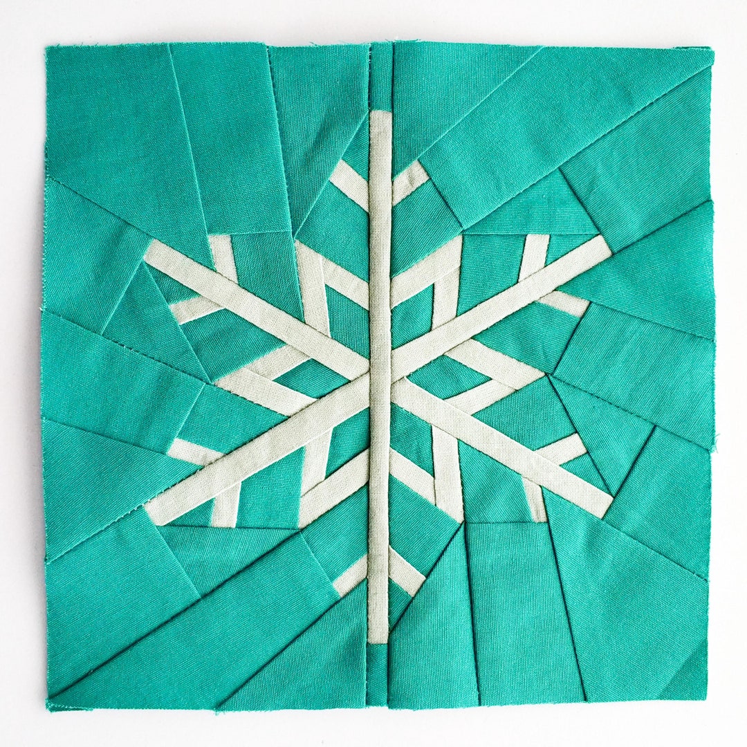 Snowflake Digital Foundation Paper Piecing Pattern Winter FPP Block for ...