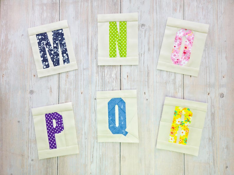 ALPHABET Pattern PDF Foundation Paper Piecing | FPP Uppercase Letter ...