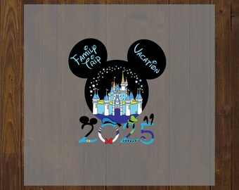 Viaje familiar a Disney, prensa térmica DTF, transferencia DTF con nombre personalizado, sudadera Disney DTF 4, camisetas de vacaciones familiares en Disneyland, DTF listas para imprimir